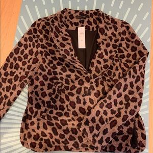 Ann Taylor leopard pattern brown jacket